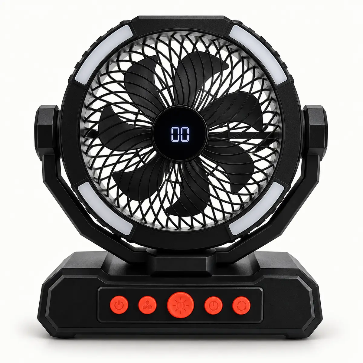 Ventilador recargable F38 con pantalla digital