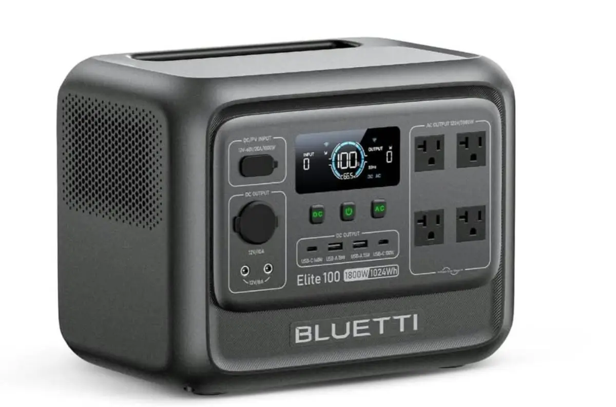BLUETTI Elite 100 V2 — Estación de Energía 1024Wh 1800W