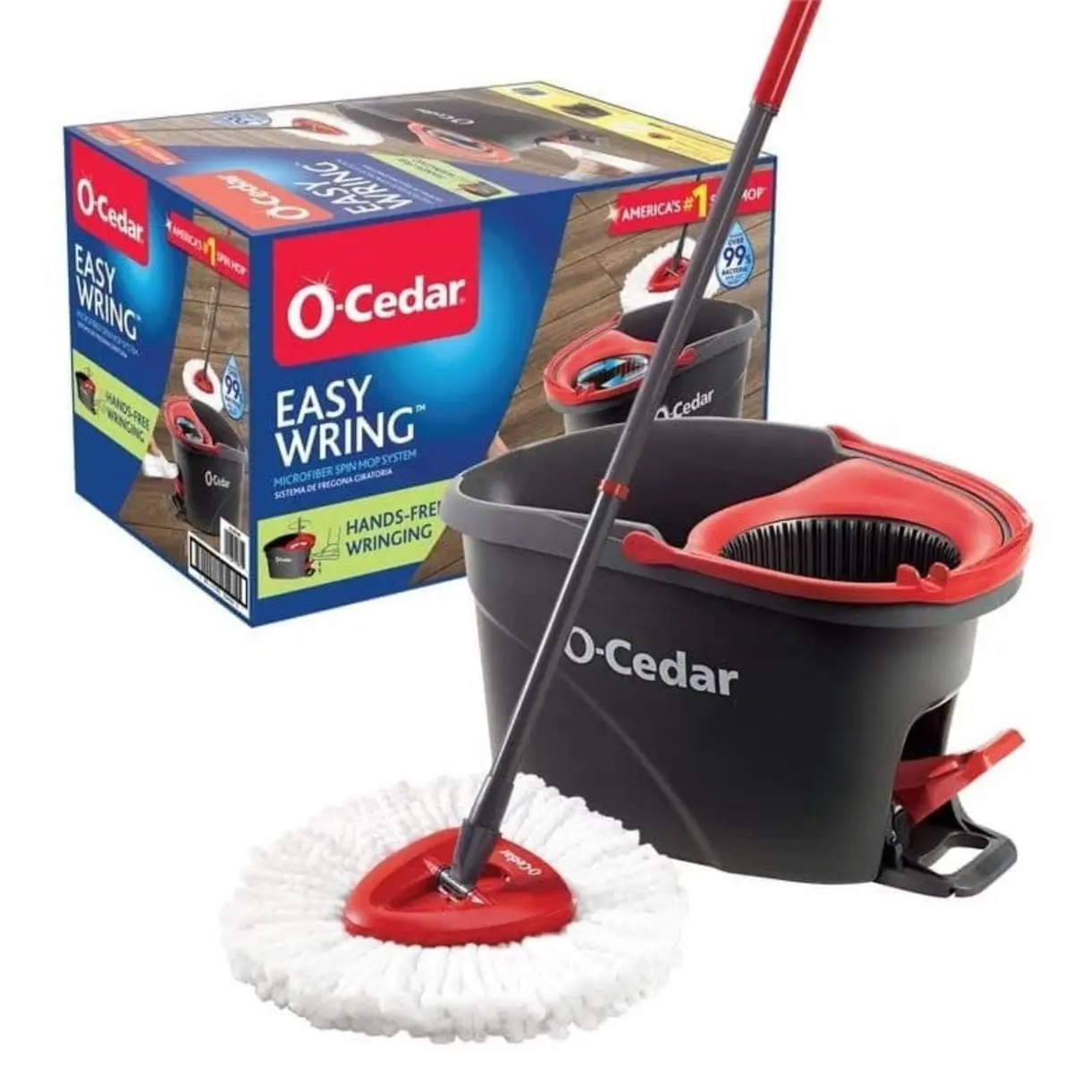 Fregona Giratoria O-Cedar EasyWring con Cubeta y Pedal