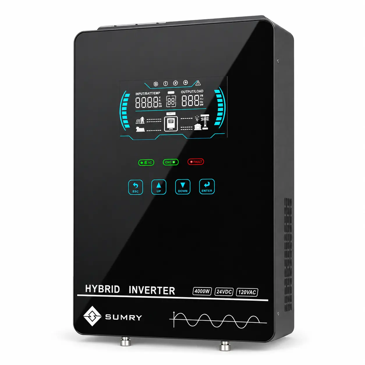 Inversor Solar Híbrido SUMRY 4000W 24V 120V con MPPT